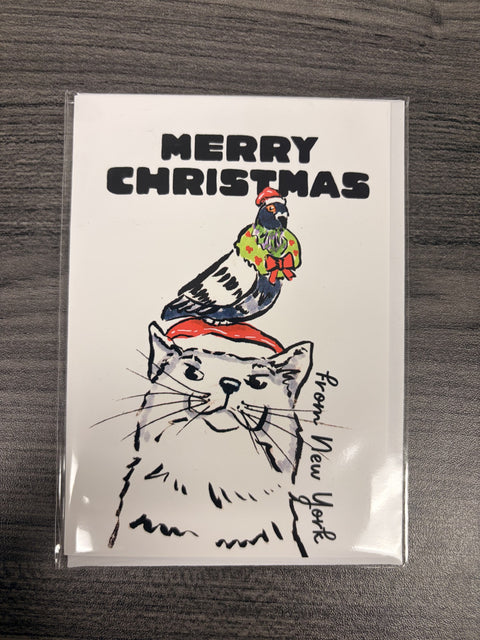 Merry Christmas New York - Funny Animal Holiday Card