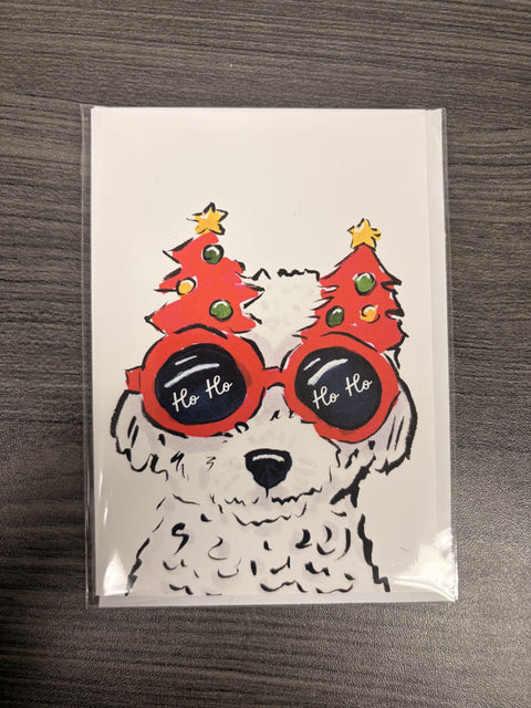 Ho Ho - Funny Dog Lover Holiday Card