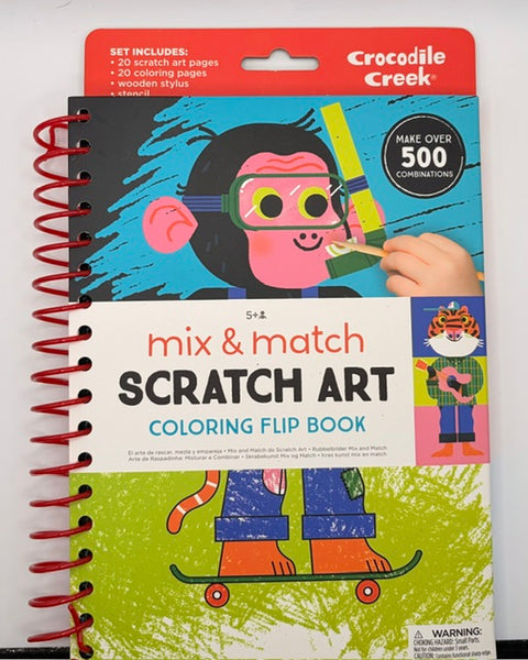 Mix & Match Scratch Art Coloring Book
